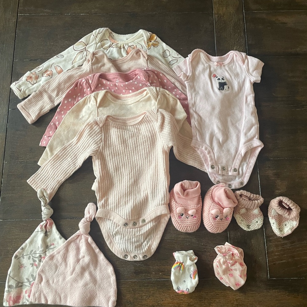 Pink and Cream Baby Set